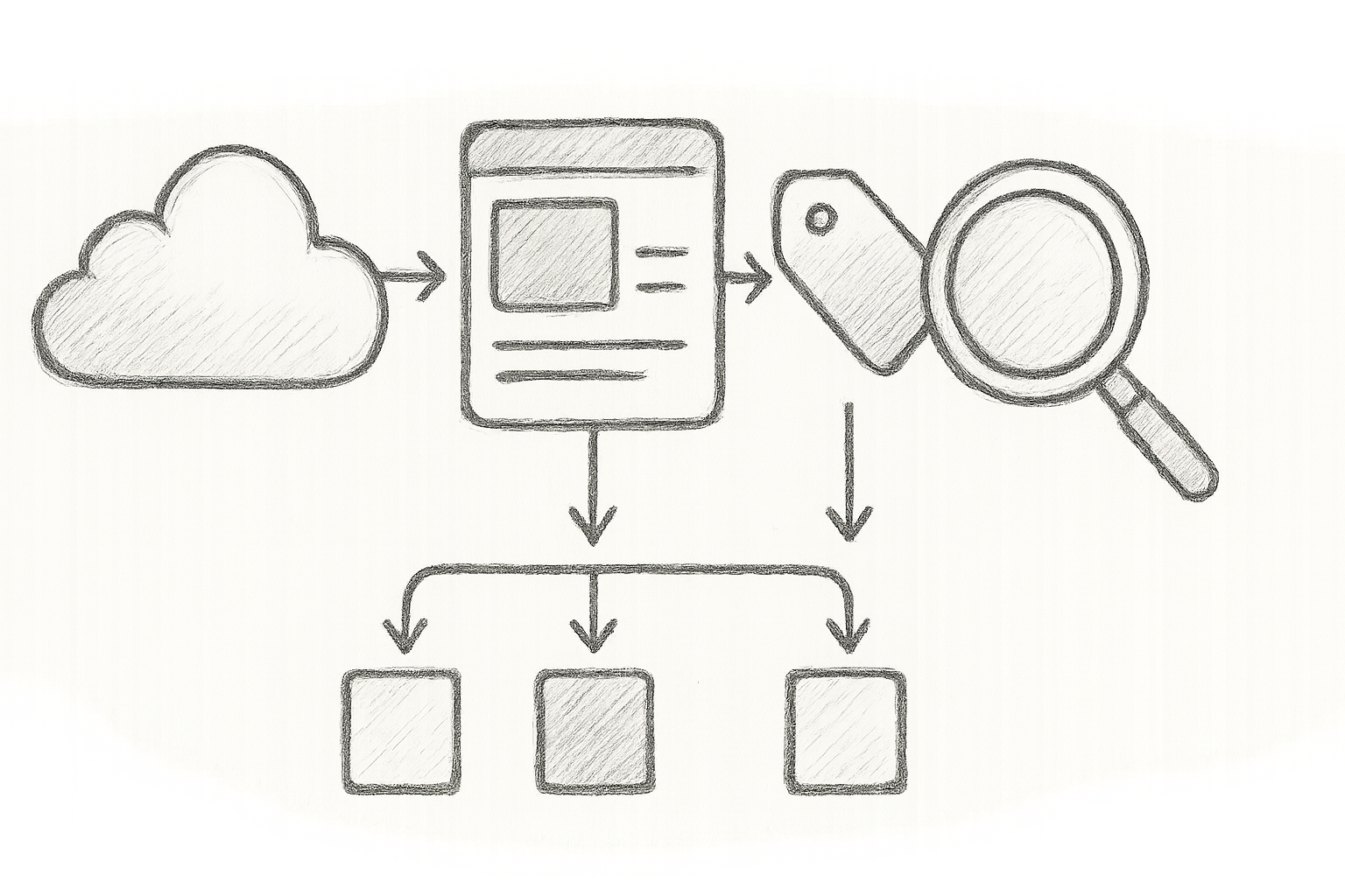 A visual flowchart depicting the tagging strategy implementation process with key components highlighted.