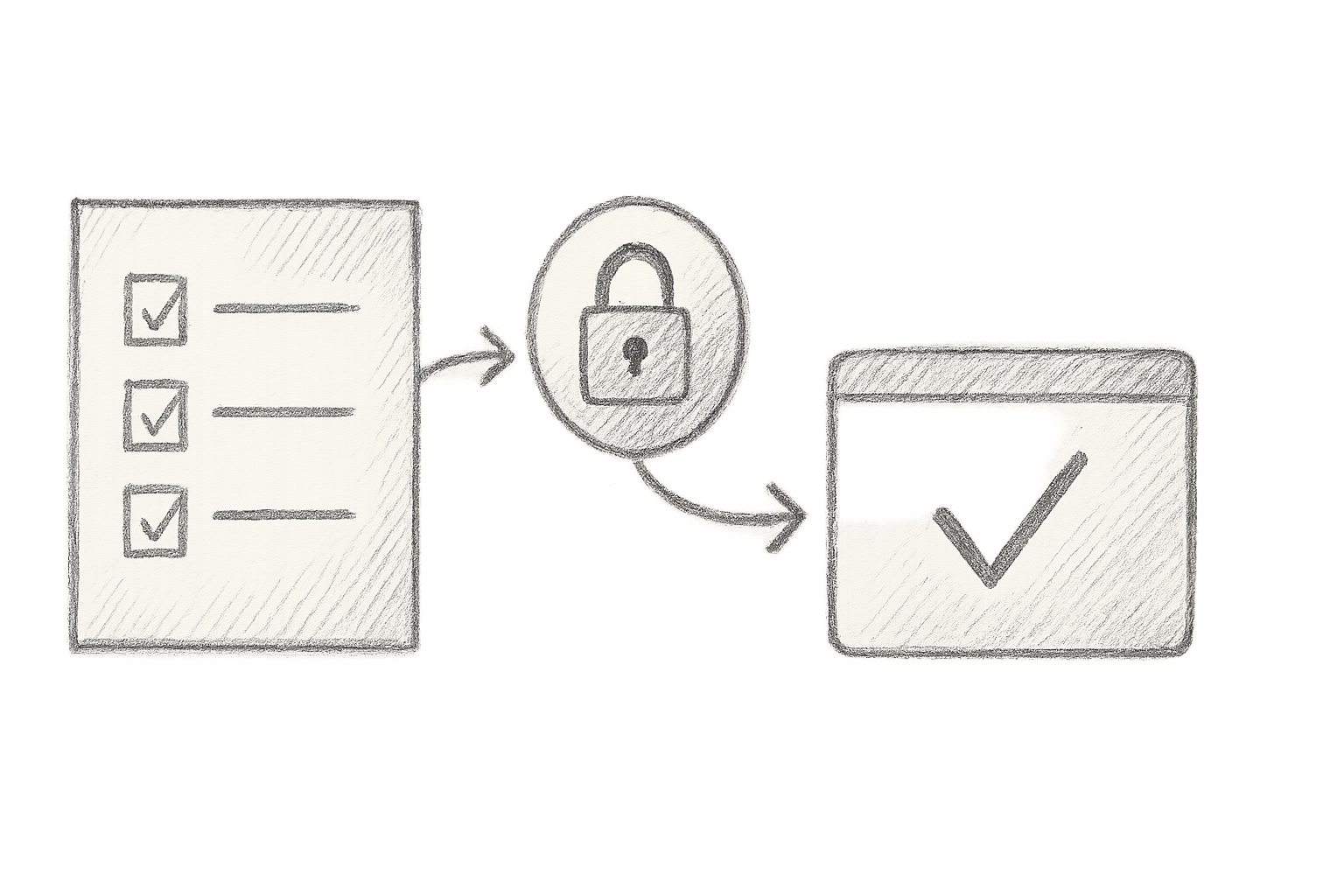 Abstract illustration to enhance understanding of automated compliance checks and CI/CD integration