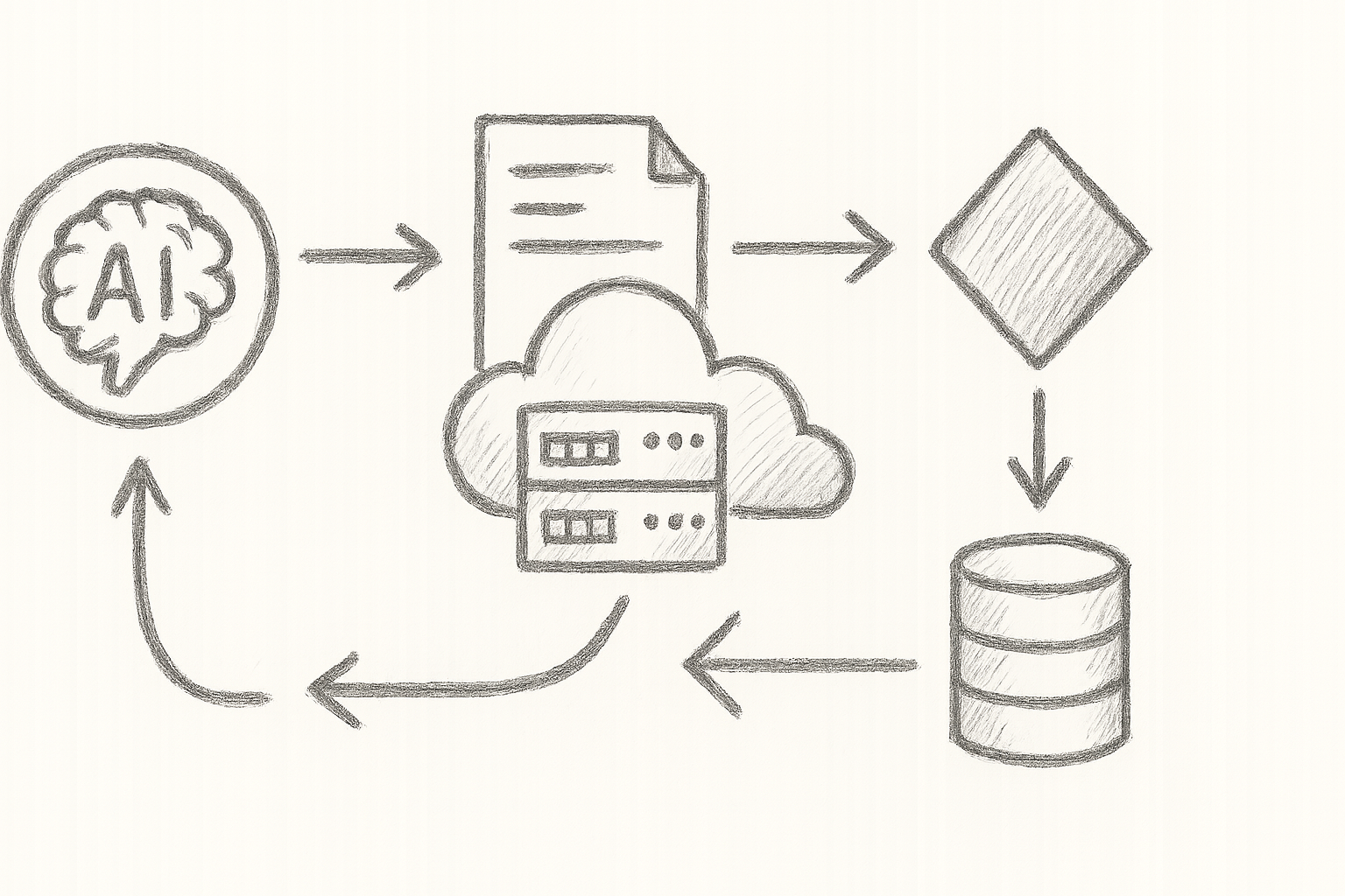 Illustration of AI-enhanced Terraform automation pipeline showing integration of code generation, drift detection, policy enforcement, and remediation workflows
