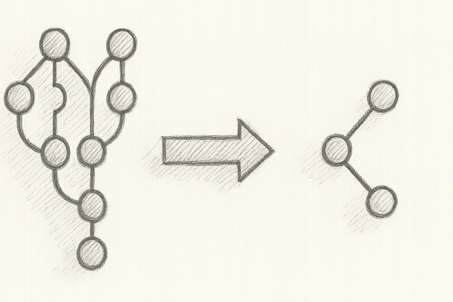 Visualisation of Git branching complexity reduced by automation tools (e.g., Git Town and GitUp)